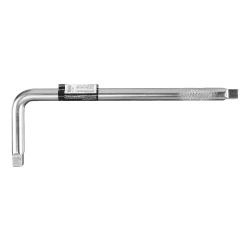 Вороток Г-образный Denzel 450x150 мм, квадрат 3/4", CrV, матовый хром