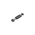 Кард-ридер Vention CLKB0/черный/SD,SDHC,SDXC,TF,micro-SD,micro-SDXC,miсro-SDHC/USB 3.0/Type C/OTG/пластик