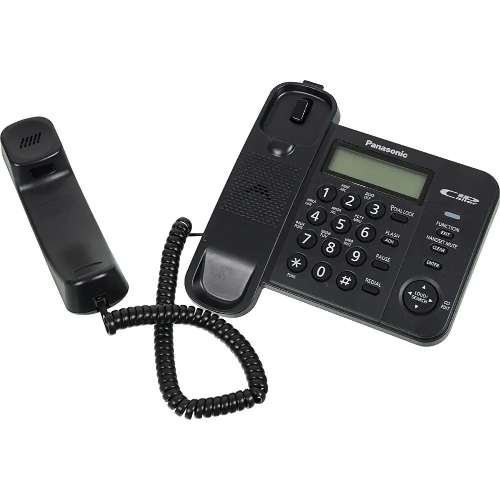 Телефон проводной Panasonic KX-TS2356RUB черный АОН,Caller ID,ЖКД,блокировка набора,выключение микрофона