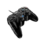 Геймпад Genius GX-17UV, (PC, PlayStation 3), two vibration motors, 2 joysticks, cable: 1.8 m, color: черный
