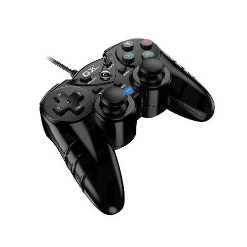 Геймпад Genius GX-17UV, (PC, PlayStation 3), two vibration motors, 2 joysticks, cable: 1.8 m, color: черный