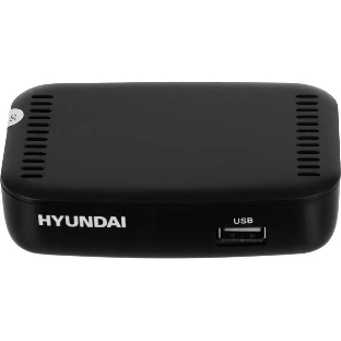 Приставка для цифрового ТВ Hyundai H-DVB460 черный, DVB-T2, DVB-T, DVB-C, HDMI, USB 2.0 х2