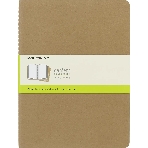 Блокнот Moleskine CAHIER JOURNAL QP423 XLarge 190х250 мм, обложка картон, 120 страниц, нелинованный, бежевый (3 шт)