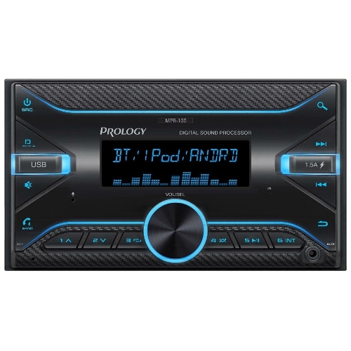 Автомагнитола Prology MPR-100, 2 DIN, Bluetooth, USB Type-A, AUX, пульт ДУ