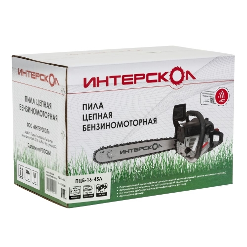 Бензопила Интерскол ПЦБ-16/45Л 1800Вт 2.5л.с. дл.шины:16" (40cm) (843.0.0.40)