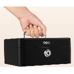 Ящик для денег Deli ET500 90x200x160 черный металл 1.2 кг