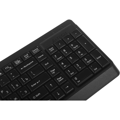Комплект клавиатура+мышь A4Tech FStyler F1512 проводной, USB, 1200 DPI, черный