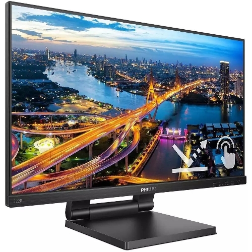 Монитор 21,5" Philips 222B1TC IPS 1920x1080, 75 Гц, 4 мс, 16:9, 250 кд/м2, 1xHDMI, 1хDP, 1xVGA, черный, сенсорный