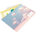 Конверт на кнопке Silwerhof CLOUD A5 непрозрачный пластик 0.25мм