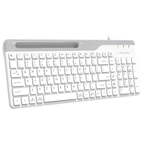 Клавиатура проводная A4Tech Fstyler FK25, USB, белый/серый
