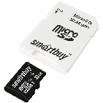Флеш карта Smartbuy micro SDHC 32Gb Class10 PRO U3 R/W:90/70 Mb/s, адаптер в комплекте