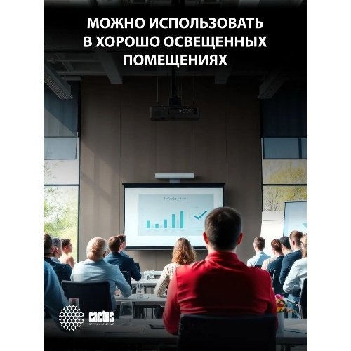 Проектор Cactus CS-S3.B 3LCD 43000Lm LS 4300Lm ANSI (1280x1024) 15000:1 ресурс лампы:10000часов 1xUSB typeA 2xHDMI 4.7кг