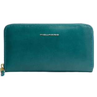 Кошелек женский Piquadro Blue Square PD1515B2R/OT3 синий петроль натур.кожа