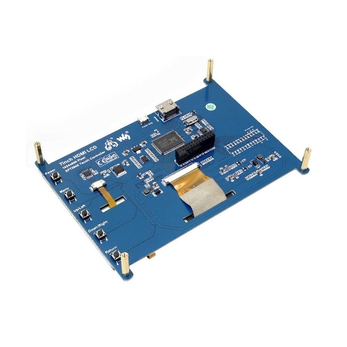 Резистивный сенсорный дисплей без корпуса ACD18-RA418 Waveshare 7"; 1024x600 IPS матрица, вход HDMI, питание по USB, для Raspberry Pi 3