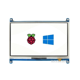 Резистивный сенсорный дисплей без корпуса ACD18-RA418 Waveshare 7"; 1024x600 IPS матрица, вход HDMI, питание по USB, для Raspberry Pi 3