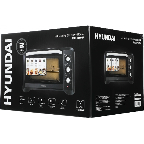 Мини-печь Hyundai MIO-HY094 35 л, 1600 Вт, черный