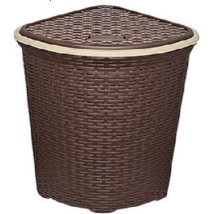 Корзина для белья VIOLET Ротанг 60л угловая (коричневый) 235001