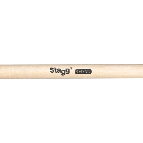 Барабанные палочки STAGG SM5AN деревянные, размер 5AN, материал клен, с нейлоновыми наконечниками, 2 шт., подобранная пара по весу, цвету и звучанию, размеры (в упаковке) 430х30х20 мм, вес (в упаковке) 0,1 кг