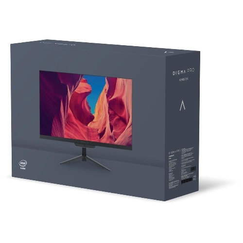 Моноблок Digma Pro Base 23.8" Full HD i3 12100 (3.3) 8Gb SSD 512Gb UHDG 730 CR Windows 11 Pro GbitEth WiFi BT 90W клавиатура мышь Cam черный 1920x1080