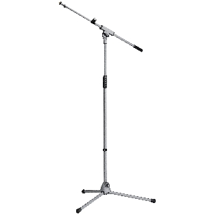 Микрофонная стойка "журавль" K&M 21080-300-87 высота 925 до 1630 мм, длина стрелы от 425 до 725 мм, металлические узлы, складная конструкция, материал стойки - сталь, цвет серый