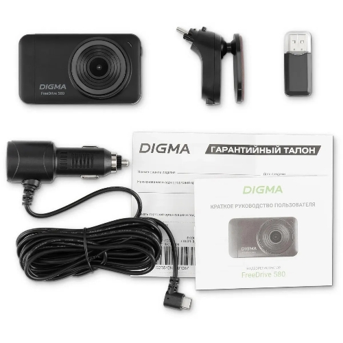 Видеорегистратор Digma FreeDrive 580, 2304x1296, 3", G-сенсор