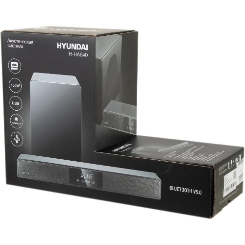 Микросистема Hyundai H-HA640 черный 150Вт FM USB BT SD/MMC/MS