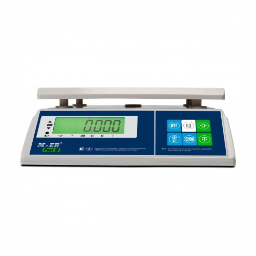 Весы порционные MERTECH M-ER 326 AFU-15.2 LCD "Post III" LCD, белые, 6 кг. (3718)