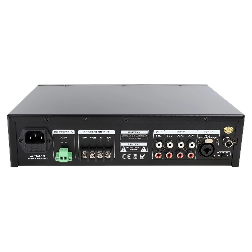 Микшер-усилитель Intrend ITMXAMP-120MT MP3, FM тюнер, USB, Bluetooth, 2хMic/3хLine входы, 1хLine выход,120 Вт, 4/8Ом/100V, IR-пульт в комплекте