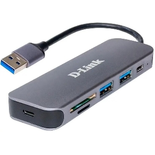 USB-концентратор D-Link DUB-1325/A1A, USB 3.0, USB 3.0/USB Type-C, SD/microSD, адаптер/USB