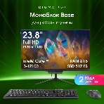 Моноблок Digma Pro Base 23.8" Full HD i3 12100 (3.3) 8Gb SSD 512Gb UHDG 730 CR Windows 11 Pro GbitEth WiFi BT 90W клавиатура мышь Cam черный 1920x1080