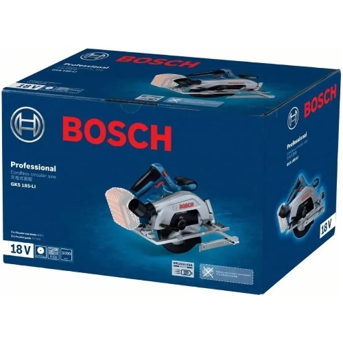 Циркулярная пила (дисковая) Bosch GKS 185-LI без АКБ и ЗУ (ручная)