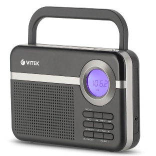 Радиоприемник Vitek VT-3592 (BK) Тип батареек UM-2/С. Выходная мощность 1 вт.