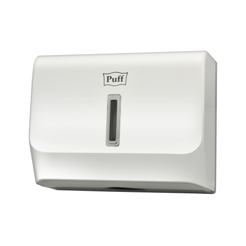 Диспенсер бумажных полотенец Puff-5130, белый, с замком, ABS-пластик