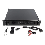 Микшер-усилитель Intrend ITMXAMP-350MTZ зональный, 5 зон. MP3, FM-тюнер, USB, Bluetooth, 3хMic/2хLine входы, 1хLine выход, 350 Вт, 4-16 Ом/100V, IR-пульт в комплекте