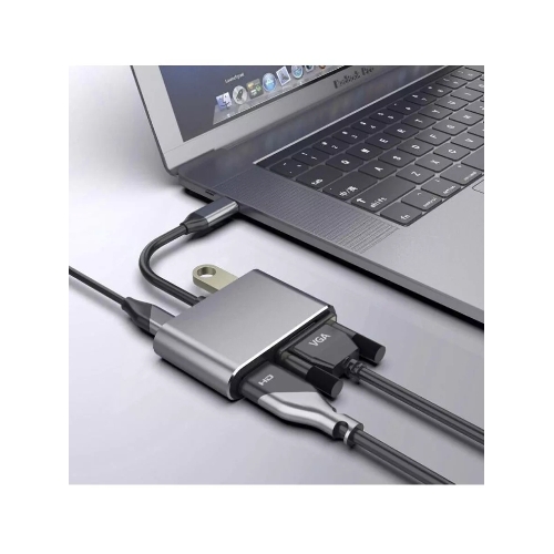 USB-концентратор Telecom TUC055, USB Type-C, HDMI/USB/PD/VGA, USB