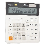 Калькулятор бухгалтерский Deli EM01010 белый 12-разр.