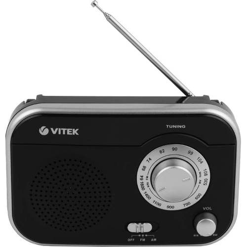 Радиоприемник Vitek VT-3593 (BK) Выходная мощность 1 вт. Динамики 1.Тип батареек UM-2/C