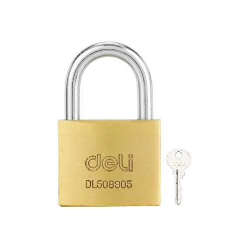 Замок навесной Deli DL508905 латунный, 40мм