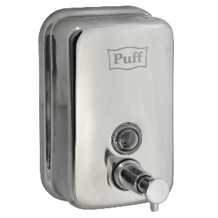 Дозатор для жидкого мыла из нерж. стали Puff-8605, хром, 500 мл, глянцевый, 17х12х12 см