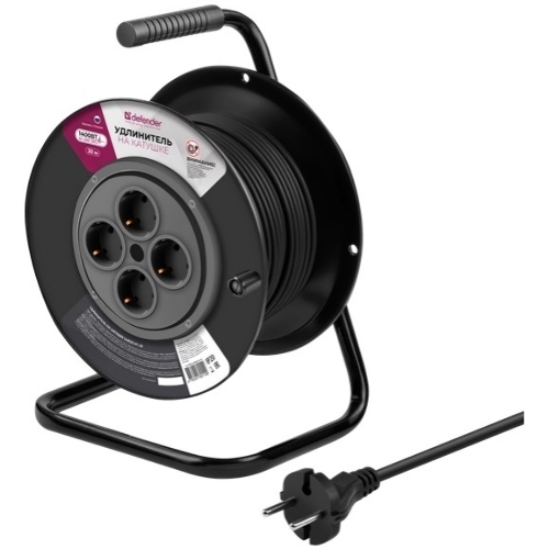 Удлинитель на катушке Defender ExtR2G-01-30 6А, 30 м, б/з - катушка