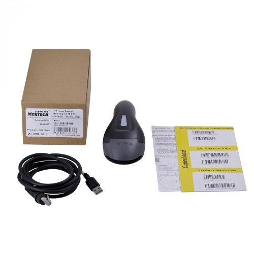 Сканер штрих-кода ручной Mertech 610 P2D SuperLead (4830) 1D/2D имидж, проводной, 100 скан/сек, USB-HID; USB-COM, черный