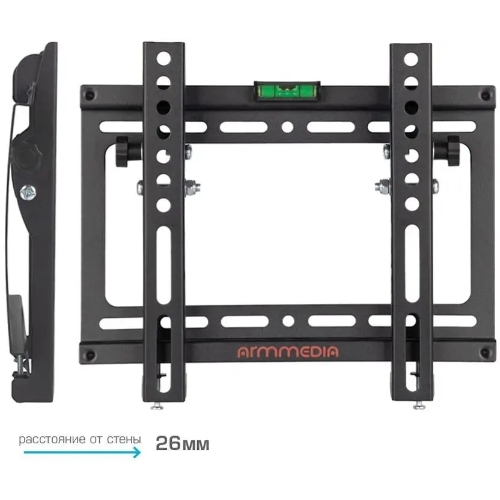 Кронштейн для телевизора Arm Media STEEL-6 черный, 15"-47" макс. 35 кг, настенный, наклон