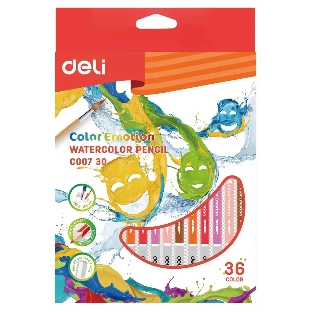 Карандаши цветные Deli Color Emotion EC00730 EC00730, липа, 36 цветов, коробка европодвес
