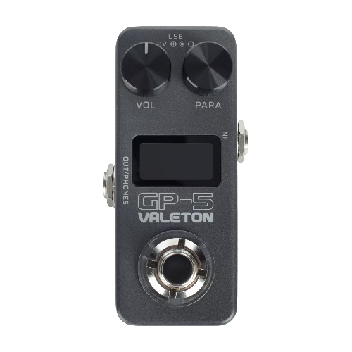 Компактный процессор эффектов Valeton GP-5 100+ эффектов, до 9 эффектов одновременно, поддержка IR импульсов гитарных кабинетов, возможность подключения к приложению на смартфоне, USB выход для подключения к ПК, поддержка Bluetooth для подключения внеш