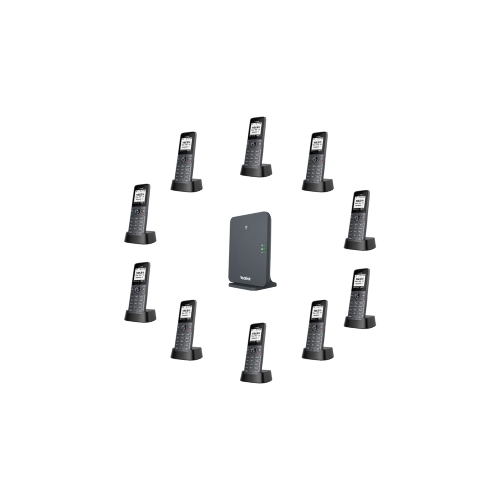 Беспроводная телефонная IP-DECT-система YEALINK W71P (база W70B+трубка W71H) до 10 SIP-аккаунтов, до 10 трубок на базу, до 20 вызовов, шт