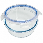 Форма для запекания ЗАБАВА РК-0106/2 круглая с герм.крышкой из жаропр. стекла 1,0 л 17,4*6,7 см