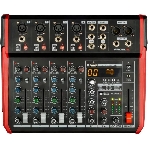 Микшерный пульт PROEL PLAYMIX8 8-ми канальный, 24 бит/48 кГц DSP, Bluetooth, медиа-плеер, 4x XLR+1/4" TRS микр./лин. входа, 2х 1/4" TRS (L/R) стерео лин. входа, 2x XLR Main вых., 2x 1/4" TRS вых. для мониторов, USB аудио интерфейс, 2x USB-A порта