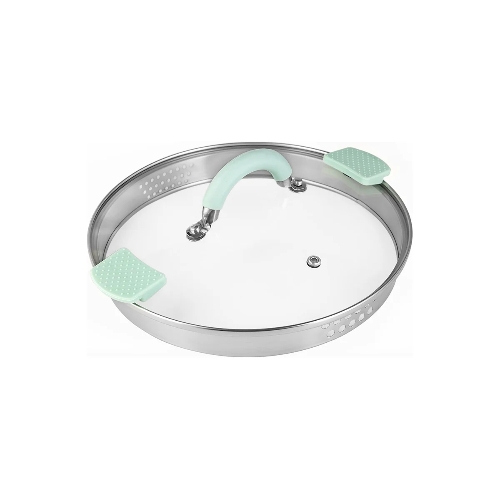 Кастрюля LARA LR02-544 MINT 24x13 см, 5,7 л, носик, индукционное дно, крышка с бортом, нержавеющая сталь