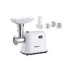 Мясорубка электрическая Sakura SA-6420SW белый, 1500 Вт, 1.4 кг/мин, реверс, защита от перегрузки, насадки - 4