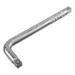 Вороток Г-образный Denzel 300x100 мм, квадрат 3/4", CrV, матовый хром